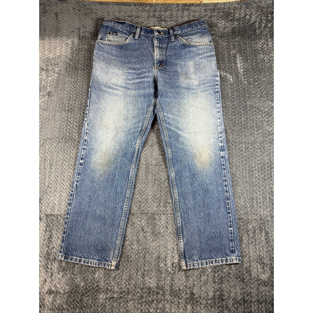 Lee Jeans Men's 36x29 Regular Fit Blue‎ Denim Straight Leg Medium Wash
